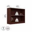 Bush Furniture Universal 2 Shelf Bookcase in Vogue Cherry