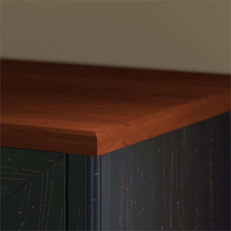 Fairview 2 Drawer Lateral File Cabinet in Antique Black - Engineered Wood