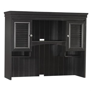 Fairview Hutch for Computer Desk in Antique Black - Engineered Wood