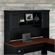Fairview 60W Hutch for L Shaped Desk in Antique Black - Engineered Wood