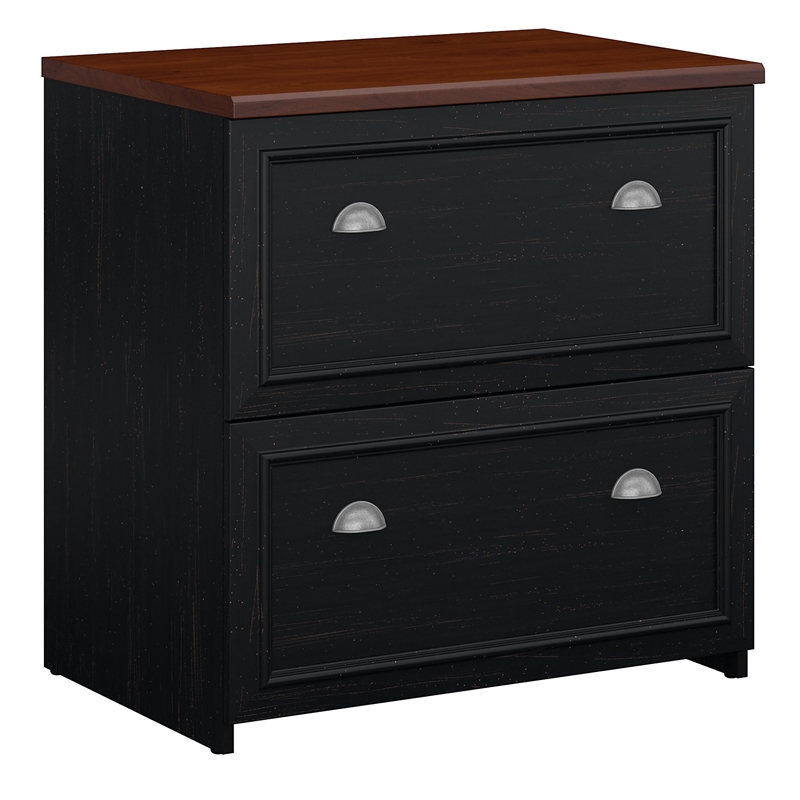 Fairview Lateral File Cabinet In, Black Wooden File Cabinet