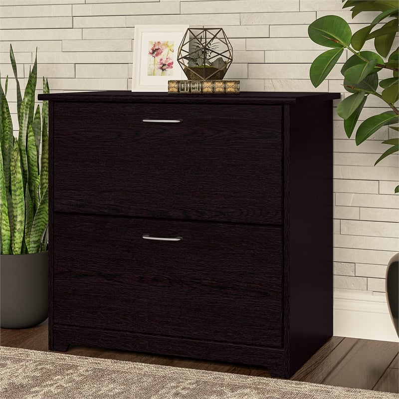Cabot 2 Drawer Lateral File Cabinet in Chocolate Espresso Oak - Engineered Wood