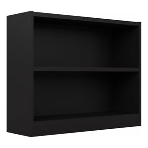 Bush Furniture Universal 2 Shelf Bookcase in Classic Black