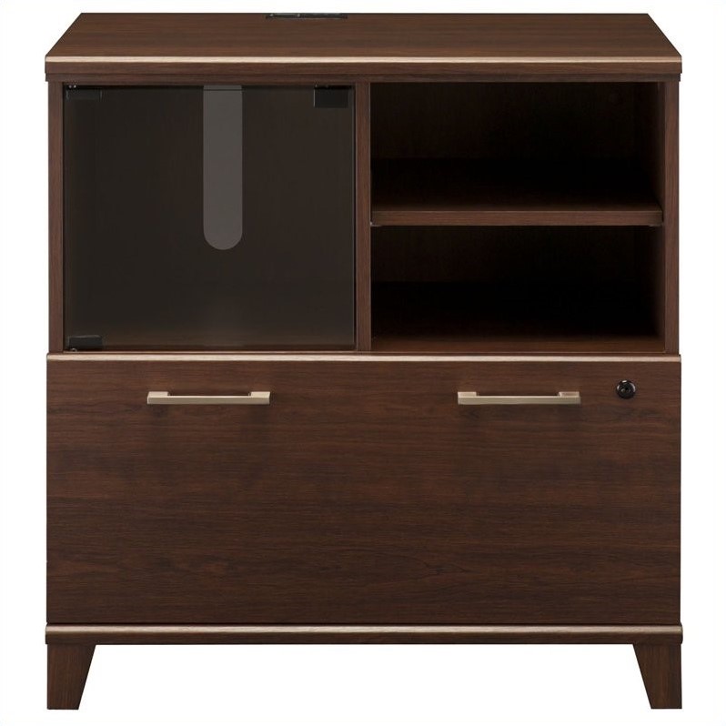 Bush Furniture Achieve Printer Stand File in Sweet Cherry PR67690