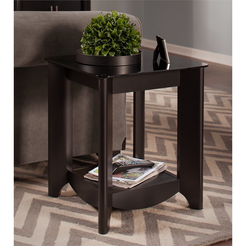Bush Furniture Aero End Tables in Classic Black MY1692203
