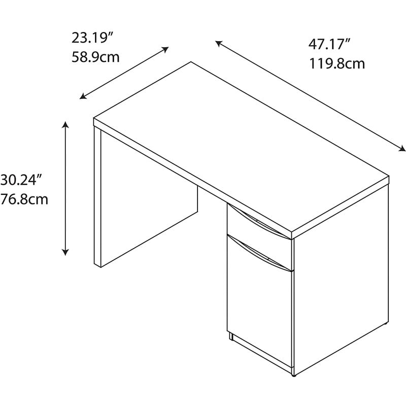 Bush Furniture Montrese Computer Desk in Classic Black
