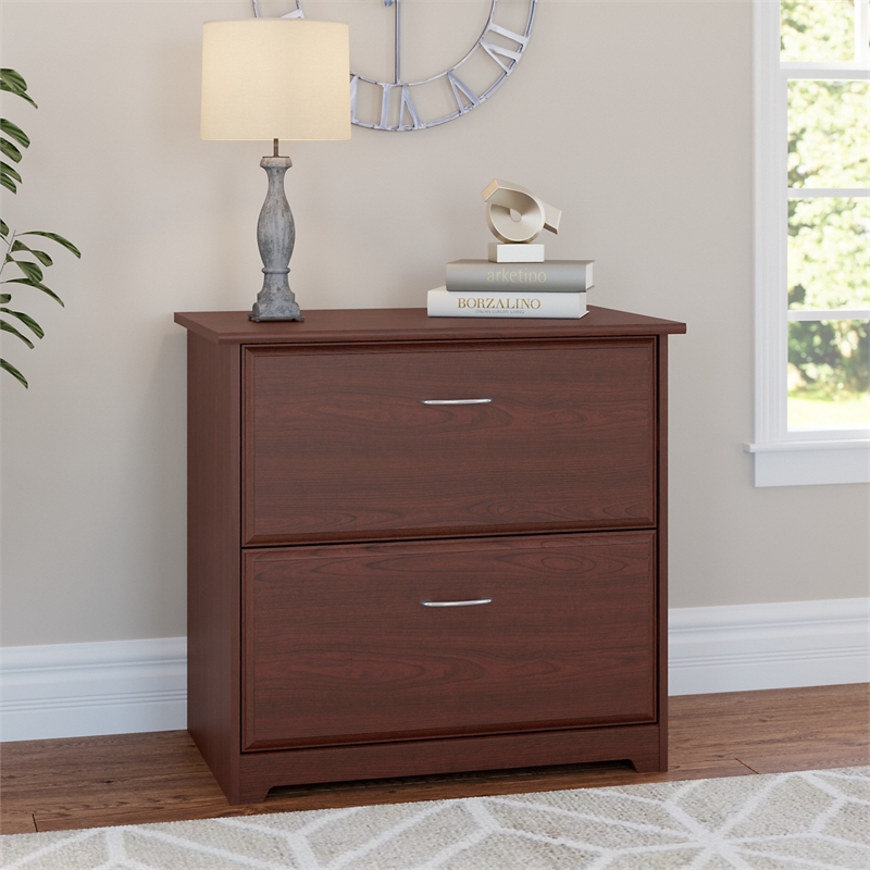 Cabot 2 Drawer Lateral File Cabinet in Harvest Cherry - Engineered Wood