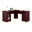 Cabot 60W L Computer Desk with Storage in Harvest Cherry - Engineered Wood