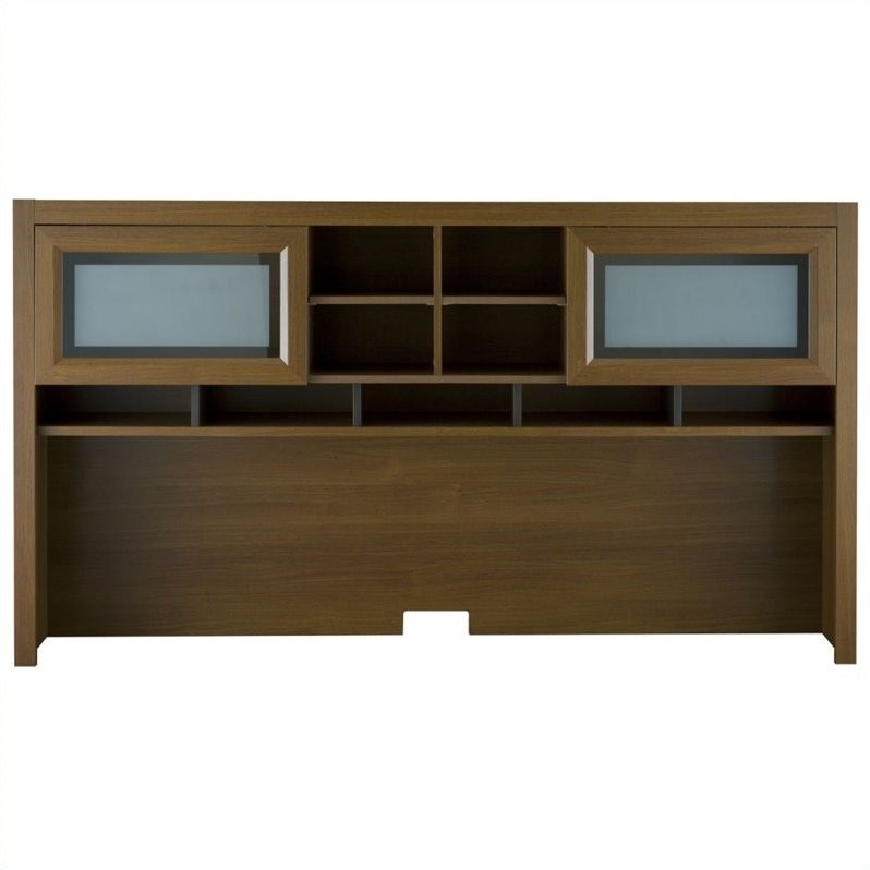 Bush Furniture Achieve Collection Hutch in Warm Oak PR67311