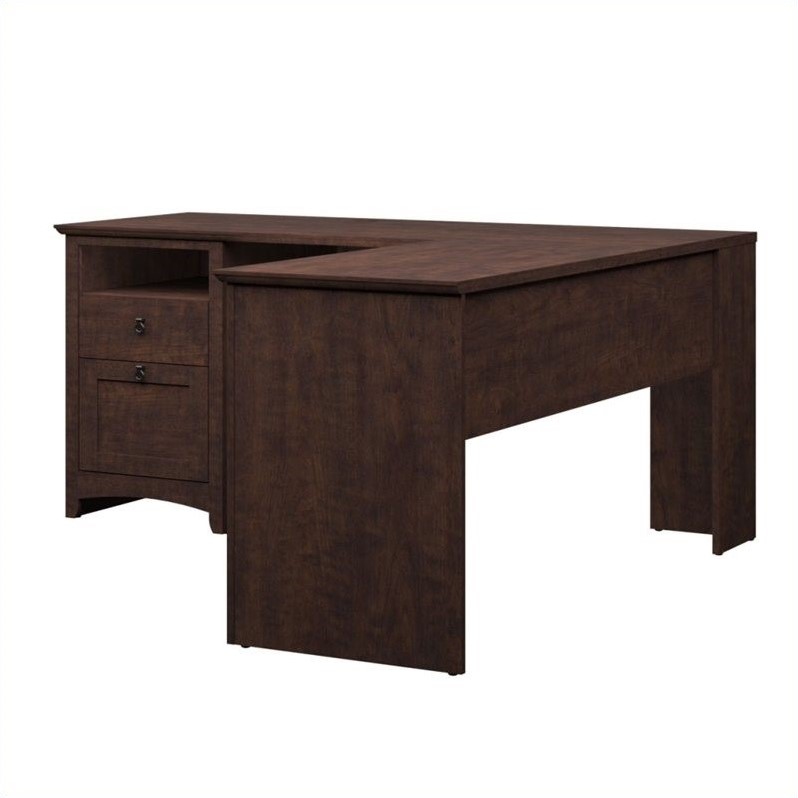 Bush Buena Vista 60" LShaped Desk in Madison Cherry MY1383003