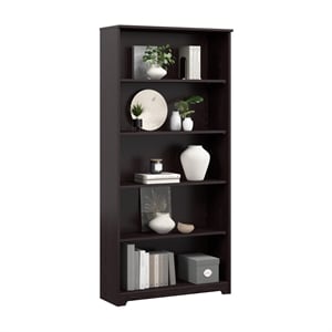 Cabot Tall 5 Shelf Bookcase in Espresso Oak - Engineered Wood