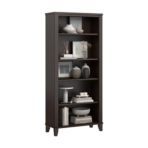 Somerset Tall 5 Shelf Bookcase in Mocha Cherry - Engineered Wood