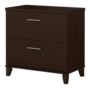 Bush Furniture Somerset Lateral File Cabinet in Mocha Cherry - Engineered Wood