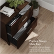 Somerset 2 Drawer Lateral File Cabinet in Mocha Cherry - Engineered Wood