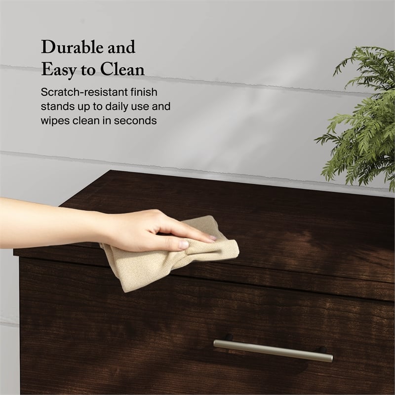 Somerset 2 Drawer Lateral File Cabinet in Mocha Cherry - Engineered Wood