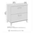 Somerset 2 Drawer Lateral File Cabinet in Mocha Cherry - Engineered Wood