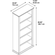 Yorktown 5 Shelf Tall Bookcase in Antique Cherry - Engineered Wood