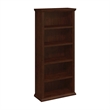 Yorktown 5 Shelf Tall Bookcase in Antique Cherry - Engineered Wood