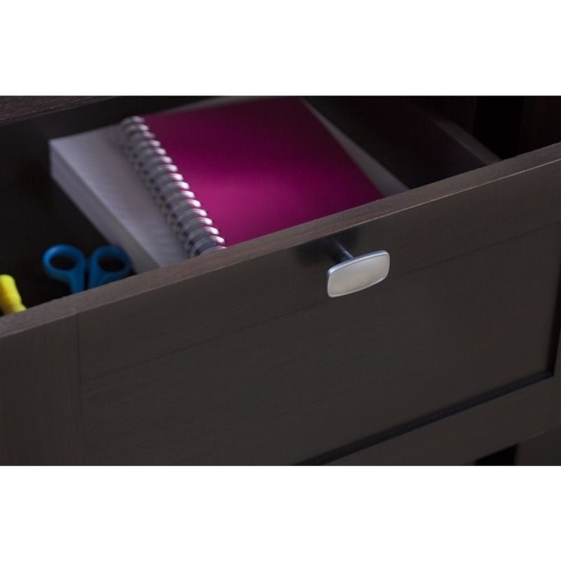 Bush Furniture Broadview Computer Desk with Drawers in Espresso Oak