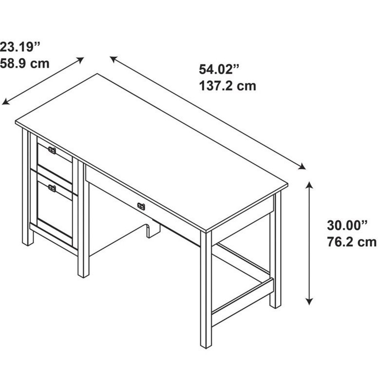 Bush Furniture Broadview Computer Desk with Drawers in Espresso Oak