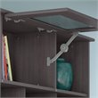 Cabot L Desk with Hutch & File Cabinet in Heather Gray - Engineered Wood