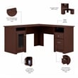 Bush Furniture Cabot L Shaped Desk 4 Piece Office Suite in Harvest Cherry