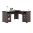 Cabot 60W L Shaped Computer Desk with Storage in Heather Gray - Engineered Wood