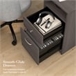 Cabot 60W L Shaped Computer Desk with Storage in Heather Gray - Engineered Wood