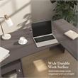 Cabot 60W L Shaped Computer Desk with Storage in Heather Gray - Engineered Wood