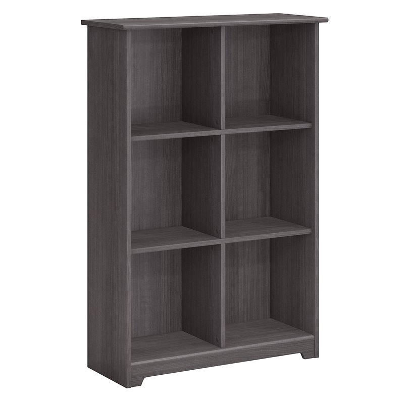 Bush Furniture Cabot 6 Cube Organizer In Heather Gray Wc31765 Bush Furniture Cabot 6 Cube Organizer In Heather Gray