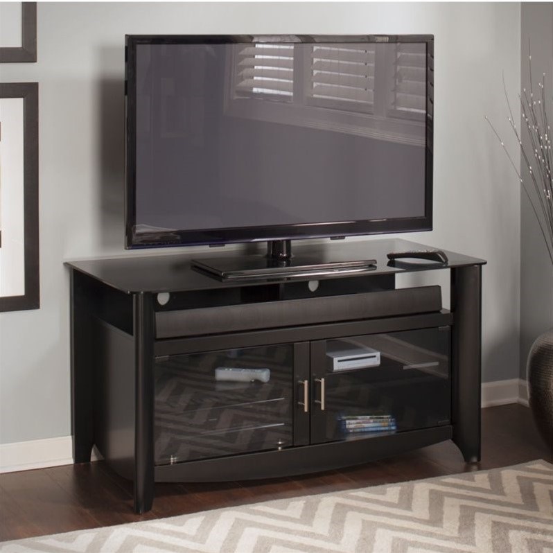 Bush Aero Coffee Table Set with TV Stand in Classic Black  AER006BK