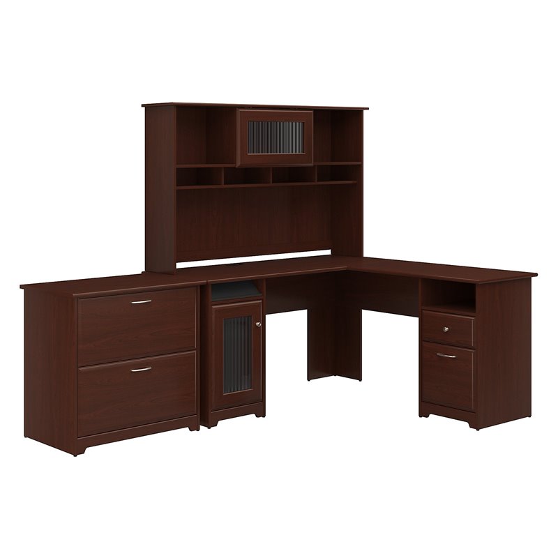 Bush Furniture Cabot L Shaped Desk With Hutch And Lateral File Bush Furniture Cabot L Shaped Desk With