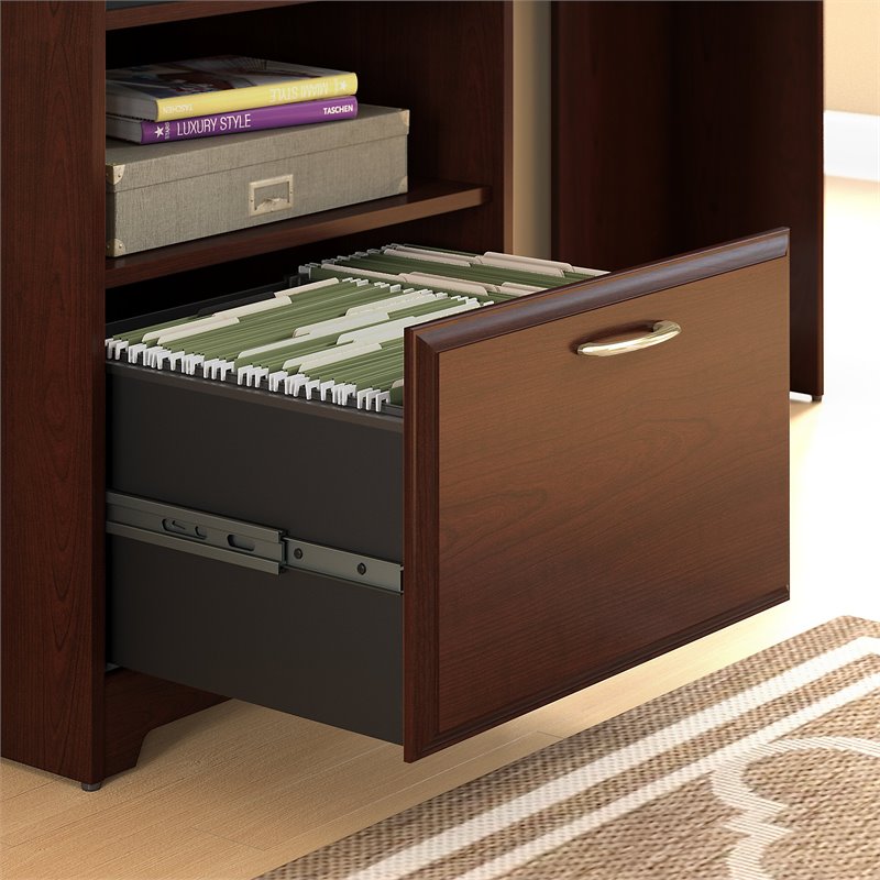Bush Furniture Cabot Corner Desk With Hutch And Lateral File Bush Furniture Cabot Corner Desk With