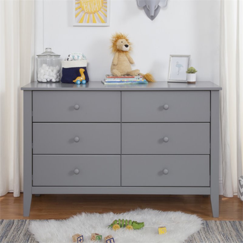 Carter's By DaVinci 6Drawer Double Dresser in Gray F11526G