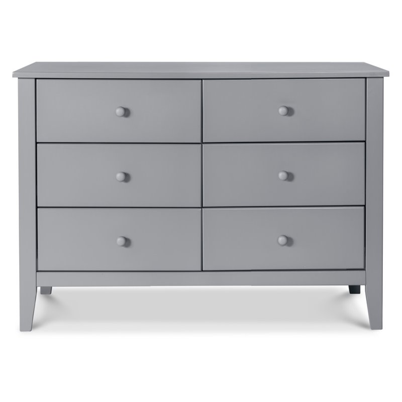 Carter's By DaVinci 6Drawer Wood Double Dresser in Gray