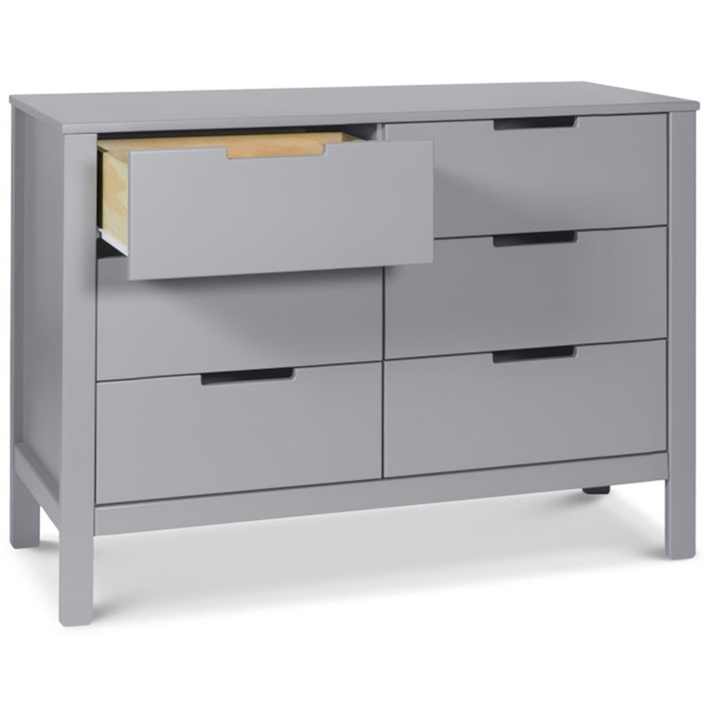 Carter S By Davinci Colby 6 Drawer Baby Double Dresser In Gray
