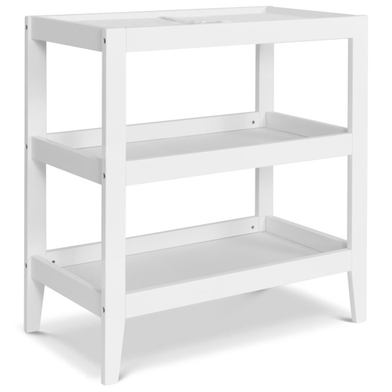 white baby changing table
