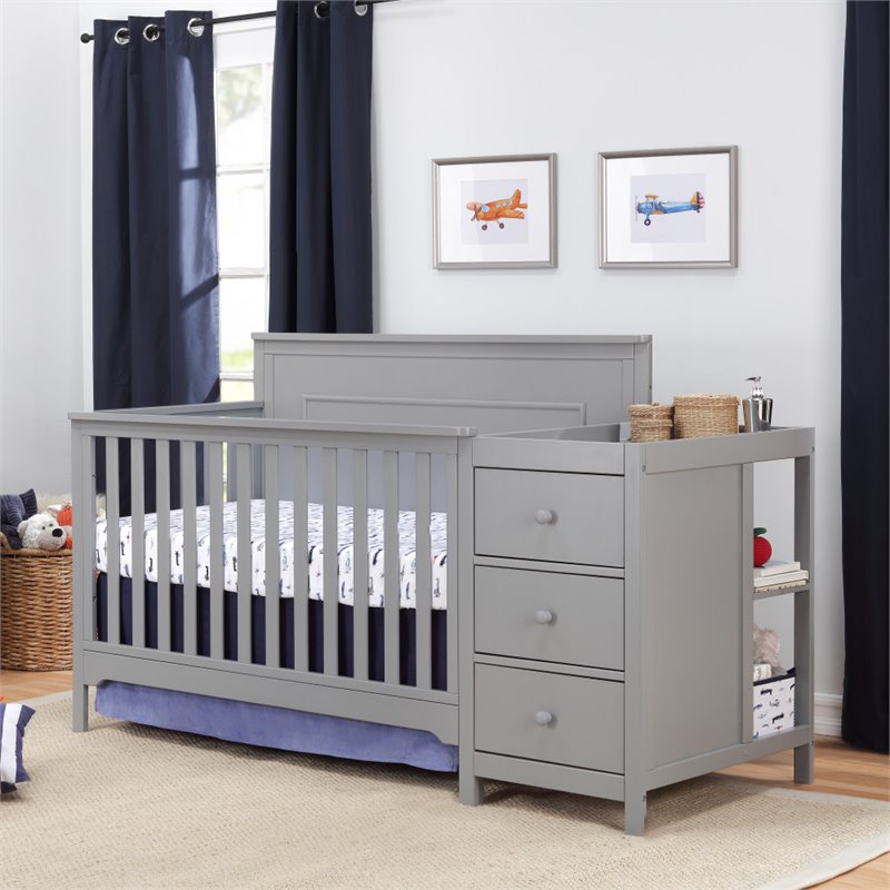 Carter S By Davinci Dakota 4 In 1 Crib And Changer Combo In Gray