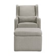 Carter's By DaVinci Adrian Swivel Glider with Storage Ottoman in Gray Linen