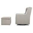 Carter's By DaVinci Adrian Swivel Glider with Storage Ottoman in Gray Linen