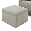 Carter's By DaVinci Adrian Swivel Glider with Storage Ottoman in Gray Linen