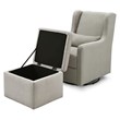 Carter's By DaVinci Adrian Swivel Glider with Storage Ottoman in Gray Linen