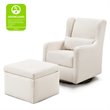 Carter's By DaVinci Adrian Swivel Glider with Storage Ottoman in Cream Linen