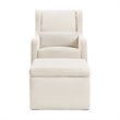 Carter's By DaVinci Adrian Swivel Glider with Storage Ottoman in Cream Linen
