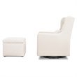 Carter's By DaVinci Adrian Swivel Glider with Storage Ottoman in Cream Linen