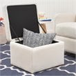 Carter's By DaVinci Adrian Swivel Glider with Storage Ottoman in Cream Linen