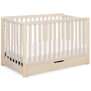 carter's by davinci colby 4-in-1 convertible crib with trundle in washed natural