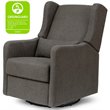 Carter's By DaVinci Arlo Swivel Recliner Glider in Performance Charcoal Linen