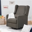 Carter's By DaVinci Arlo Swivel Recliner Glider in Performance Charcoal Linen
