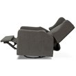 Carter's By DaVinci Arlo Swivel Recliner Glider in Performance Charcoal Linen